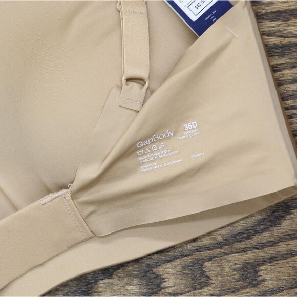 NWT Gap Body Womens Everyday Essentials Wireless Bra Brush Beige Brown 36D - Picture 6 of 6